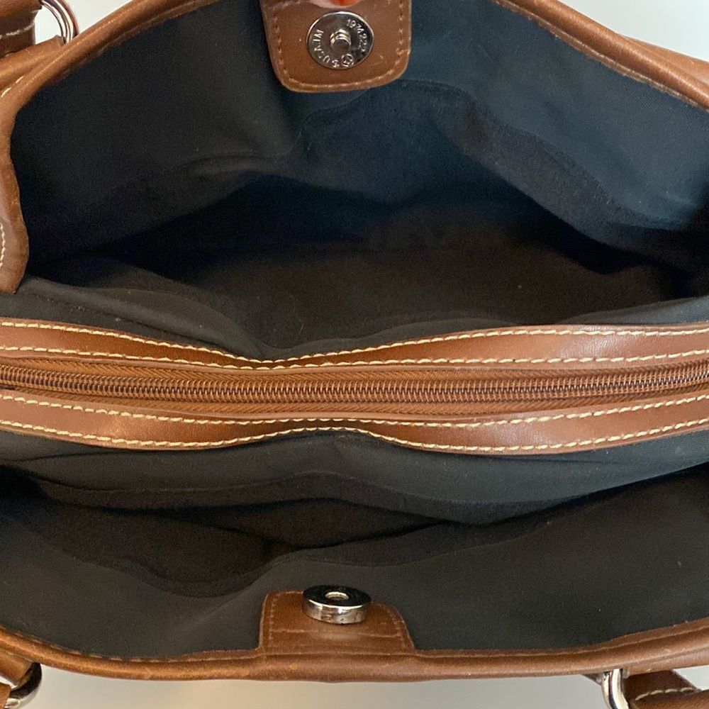 Chaps Canvas Hobo Satchel Bag - Picture 12 of 13